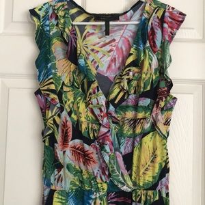 BCBG MAXAZRIA Floral Romper-M-New!